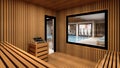 3d render of modern spa sauna