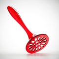 Transparent Red Potato Masher Kitchen Utensil on White Background tool Royalty Free Stock Photo