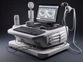3D Render of a Modern Ultrasound Machine Royalty Free Stock Photo