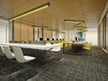 3d render modern working office