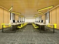 3d render modern working office