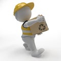 3D Morph Man Builder carrying boxes