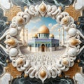 3d render mosque alaqsa Palestinian ai generator Royalty Free Stock Photo
