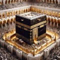 3d render mosque alharam kabah mekkah ai generator Royalty Free Stock Photo