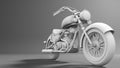 A 3D Render of a Motorcycle Cruiser Royalty Free Stock Photo