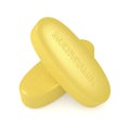 3d render of multivitamin pills