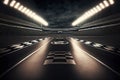 3d render neon huge empty stadium with bright illumination Royalty Free Stock Photo