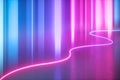 3d render, neon light abstract background, pink blue vertical lines, laser rays. Royalty Free Stock Photo