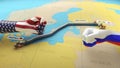 3D Render of Nord Stream 2 economic war