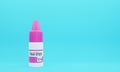 3D render of a nose drop for a runny nose in a 10 ml plastic bottle.