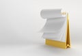 3D Render Notebook mock up with clean blank for design and advertising, 3d illustration perspective view