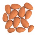 3d render of nut - almond Royalty Free Stock Photo