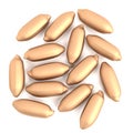 3d render of nut - peanut Royalty Free Stock Photo