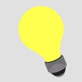 3D render object, 3D bulb lamp illustration, 3d icon