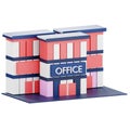 3d render office building illustration Royalty Free Stock Photo