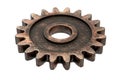 3D render of old Rusty Gear isolated on white