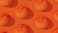 render. orange pumpkins on orange background