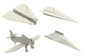 3d render of origami planes Royalty Free Stock Photo