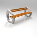 3d model bench Parkbank Beton weiss 099 eiche 9