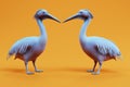 3D Render of Pelicans