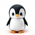 3d Render Penguin genarative Ai