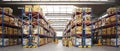 Warehouse interior, commercial storage building