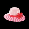 3D Render Of Pink Female Hat Element On Black