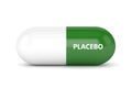 3D render of placebo pill over white