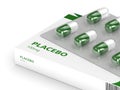 3D render of placebo pills over white Royalty Free Stock Photo