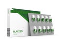 3D render of placebo pills over white Royalty Free Stock Photo