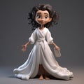 3d Render Plastic Cartoon Of Harper In Nightgown