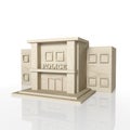 3D render of police building with reflection Royalty Free Stock Photo