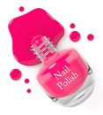 3d render of poured nail polish over white Royalty Free Stock Photo