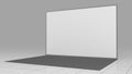 3d render press wall 4x2.5 meters. Backdrop. Mockup. 3d render isolated on white background. High Resolution Template