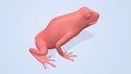 3d render prink color Frog on white background Royalty Free Stock Photo