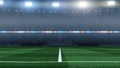 3D empty professional soccer stadium background with crowd