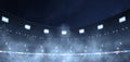 3D empty professional soccer stadium background with crowd