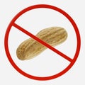 Prohibition Sign with Peanuts
