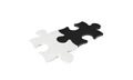 3D render of a puzzle in a white background Royalty Free Stock Photo