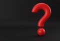 3d Render Question mark Icon 3D illustration Design Element Royalty Free Stock Photo