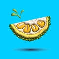 3d render realistic of jackfruit slice with different types of minimalism in a cartoon style. Royalty Free Stock Photo