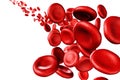 3d render red blood cells background. Royalty Free Stock Photo