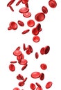 3d render red blood cells background. Royalty Free Stock Photo