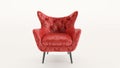 red sofa isolated on white background Royalty Free Stock Photo