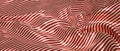 3d render of red and white cloth. iridescent holographic foil. abstract art fashion background Royalty Free Stock Photo