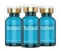 3d render of retinol vials over white