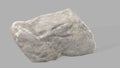 3d render rock stone on white background Royalty Free Stock Photo