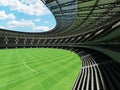 3D render of a round Australian rules football stadium with black seats Royalty Free Stock Photo