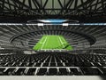 3D render of a round football stadium with black seats Royalty Free Stock Photo