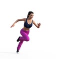 Runner athlete woman 3D